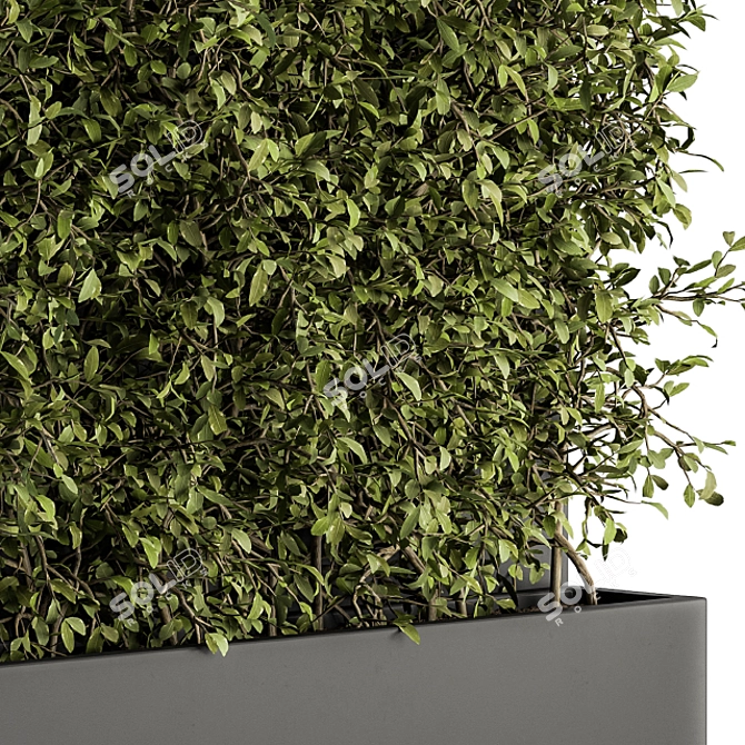 Artful Greenery: Vertical Wall Decor 3D model image 4
