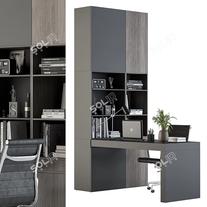 Stylish Home Office Furniture 3D model image 2
