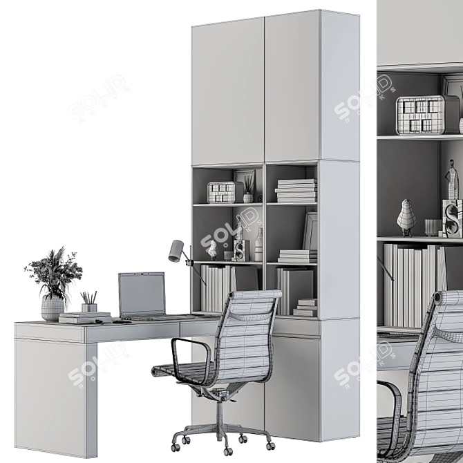 Stylish Home Office Furniture 3D model image 5