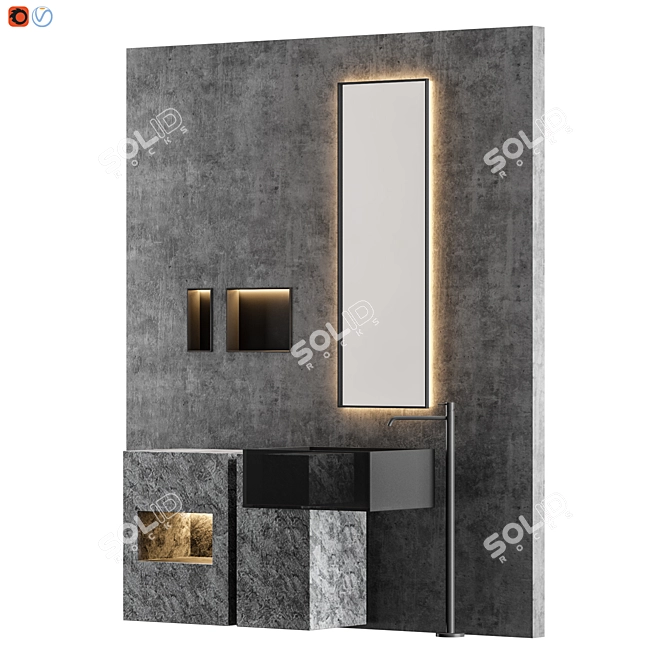 Electric Stone Bathroom 3D model image 2