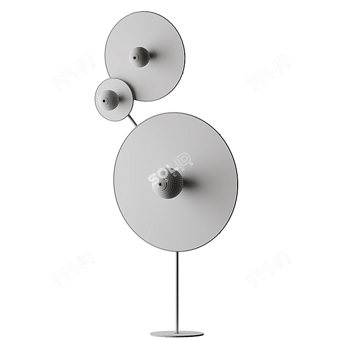 Sleek Arctic Floor Lamp 3D model image 2
