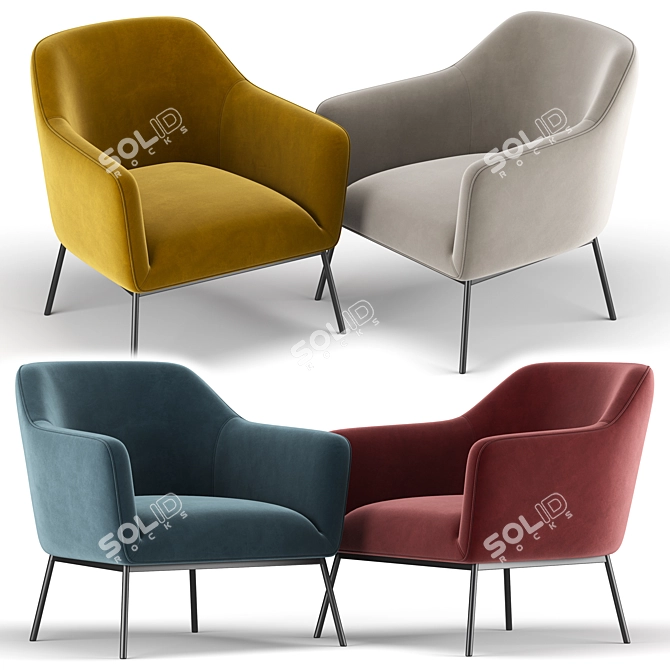 Elevate Your Comfort: Jive 32 Fabric Chair 3D model image 2