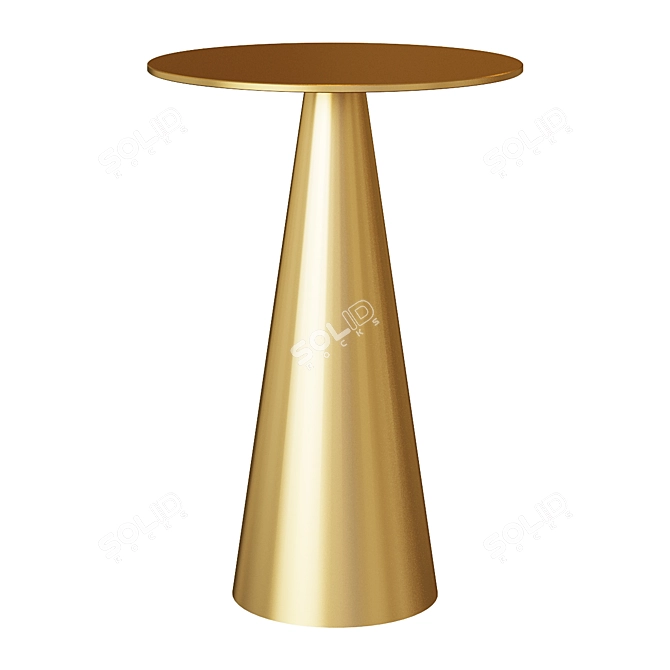 Vintage Gold Side Table 3D model image 1