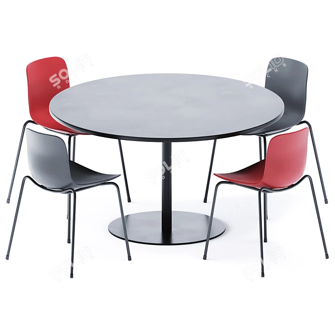 Stan Dining Table: Sleek & Modern 3D model image 2