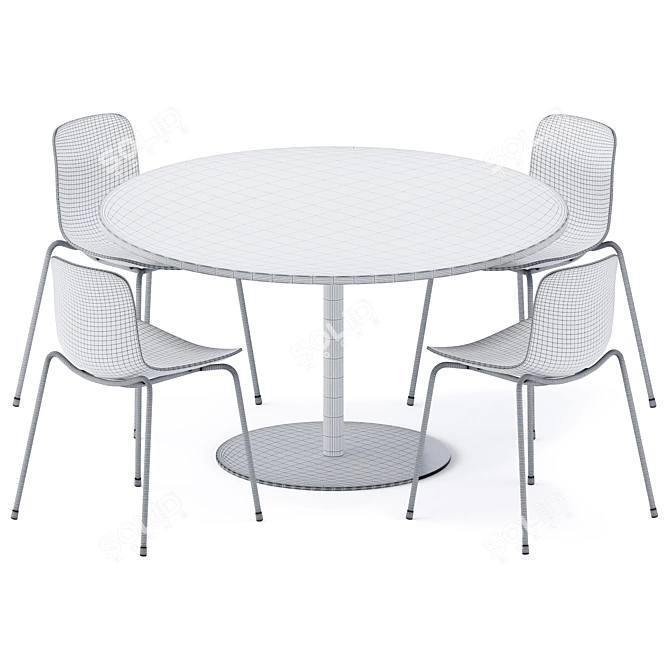 Stan Dining Table: Sleek & Modern 3D model image 4