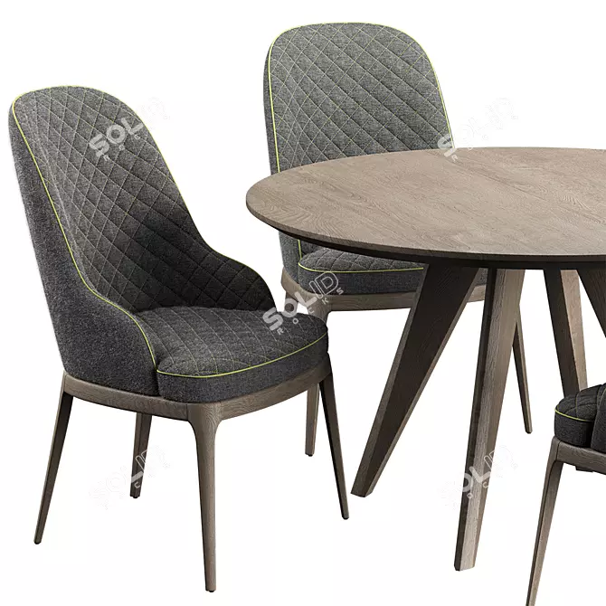 Sfer ROB Table and Chair Set 3D model image 1