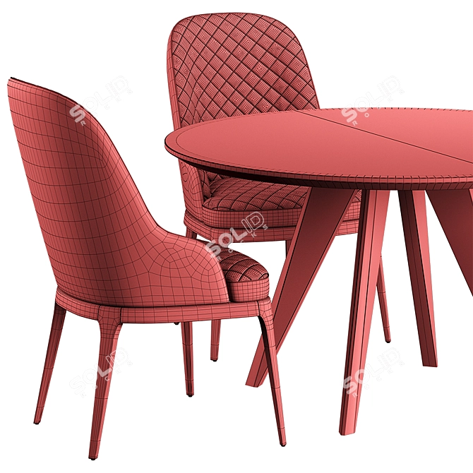 Sfer ROB Table and Chair Set 3D model image 3