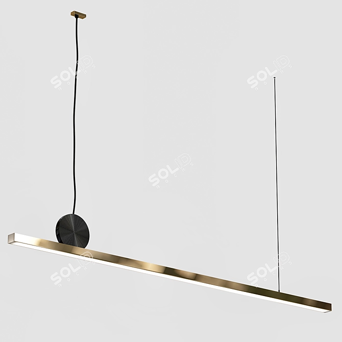 Modern Millimeter Light Fixture 3D model image 1