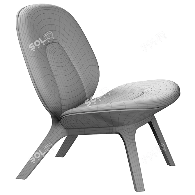 Elegant Poi Chair by Weibelweibel 3D model image 6