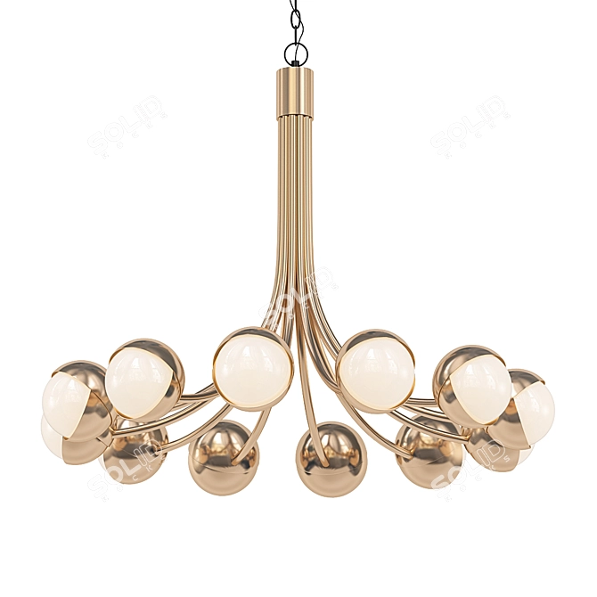 Elegant Benedict Chandelier 3D model image 1