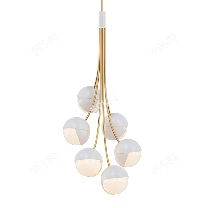 Elegant Bloom Chandelier by Trella 3D model image 1