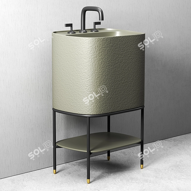 Arblu Allegro Vanity Unit: Stylish & Functional 3D model image 4