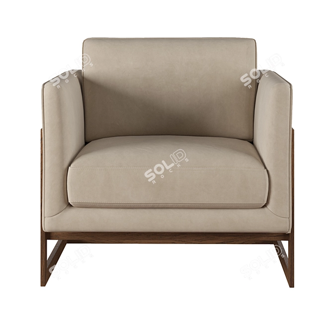 Modern Milo Baughman Accent Chair 3D model image 3