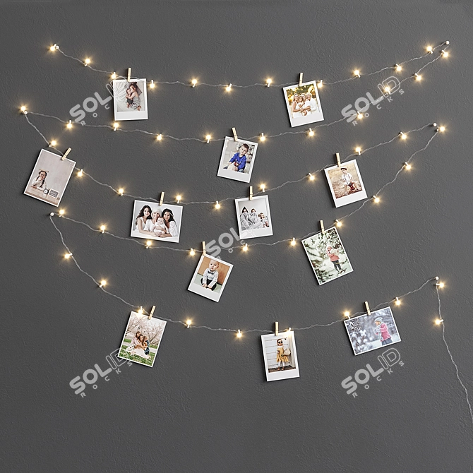 Wall Decor Garland with Photos | 1000x1200mm 3D model image 2