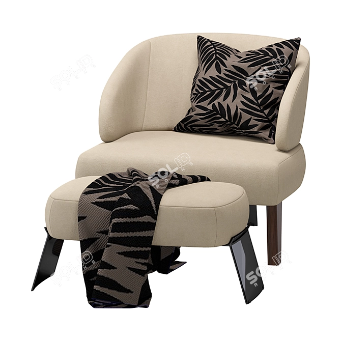 Reeves Large Armchair: Minotti's Stylish Design 3D model image 3