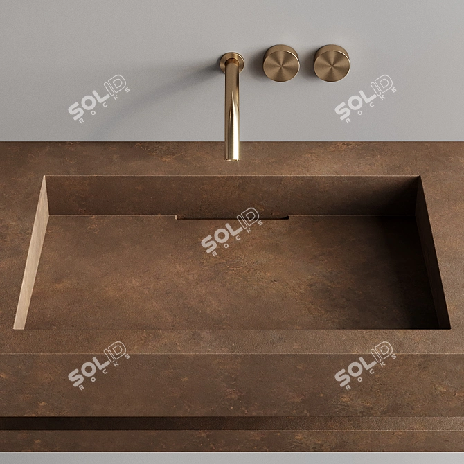 Italgraniti Groove Vanity Set 3D model image 3