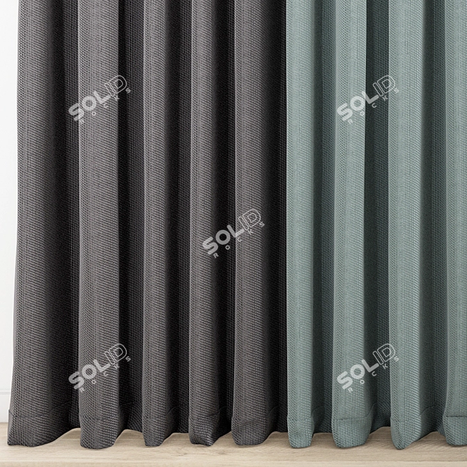 Modern Polygonal Curtain Design 3D model image 2