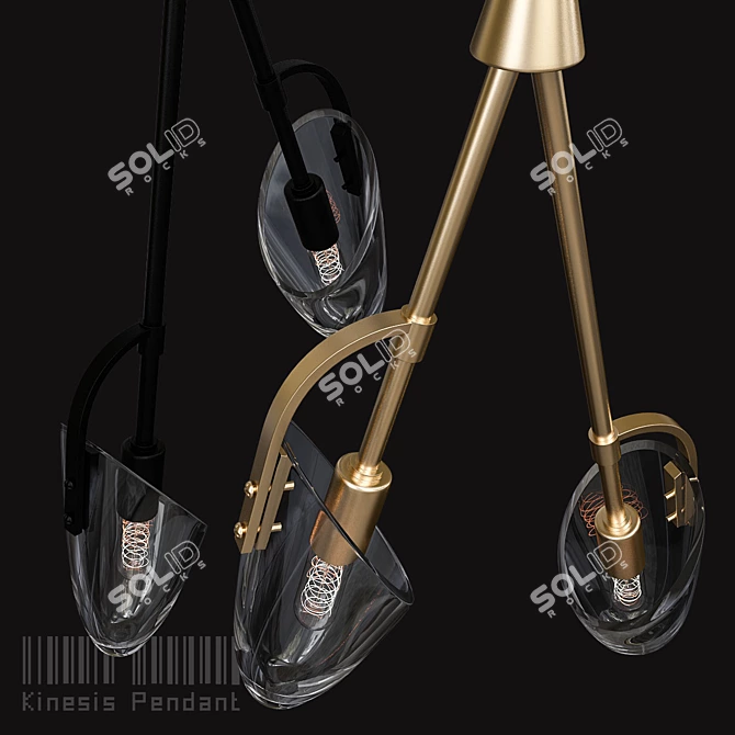 Elegant Kinesis Pendant - Modern, Modular Lighting 3D model image 2