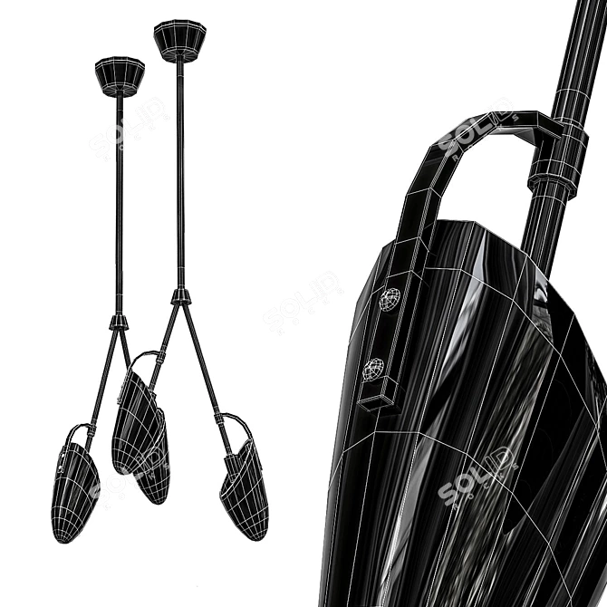 Elegant Kinesis Pendant - Modern, Modular Lighting 3D model image 10