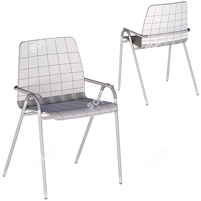 Sleek Hurdle Chair: Stylish and Durable 3D model image 3