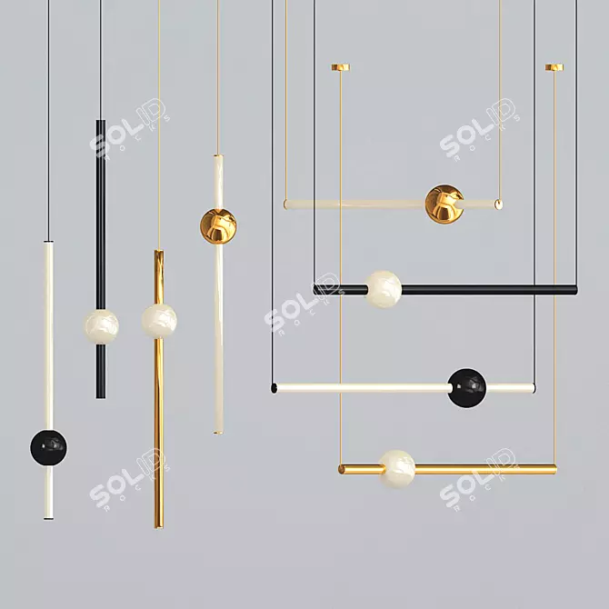 Astro Orb Pendant Light 3D model image 1