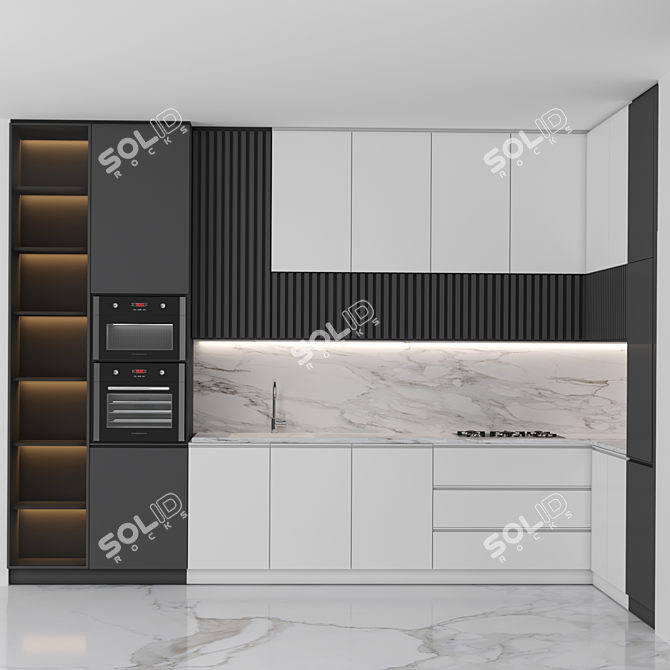 Modern Kitchen 21: Stylish and Functional 3D model image 2