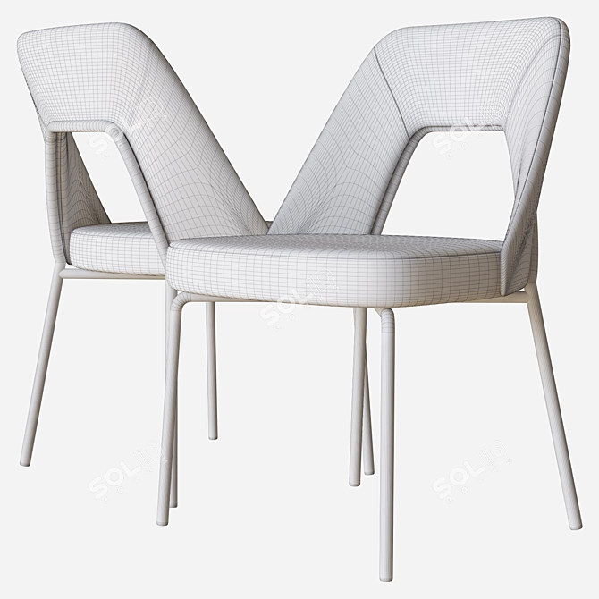 Sleek & Sophisticated: Flexform Joyce Chair 3D model image 4