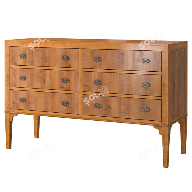 Modern Chest of Drawers C361 3D model image 2