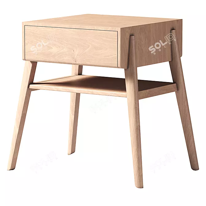 Modern Bedside Table TUKI: Sleek Design, Functional Storage 3D model image 1