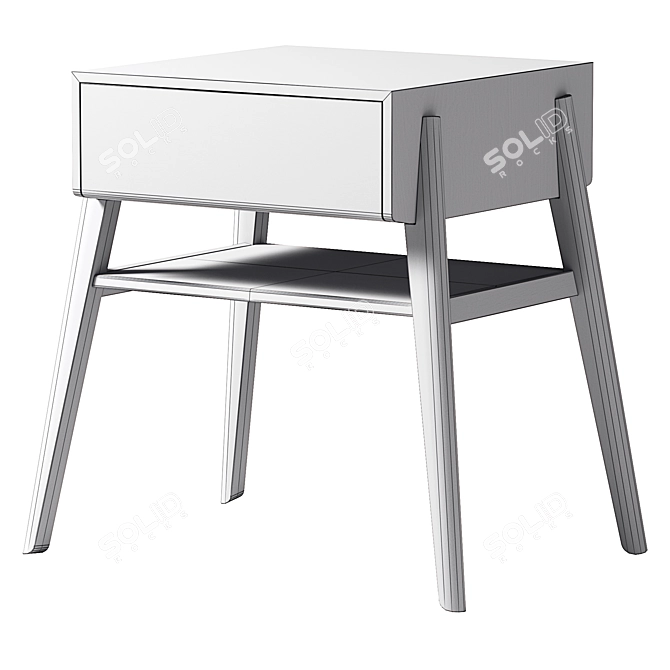 Modern Bedside Table TUKI: Sleek Design, Functional Storage 3D model image 2
