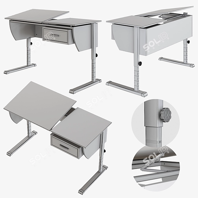 ErgoSmart Student Table 3D model image 6