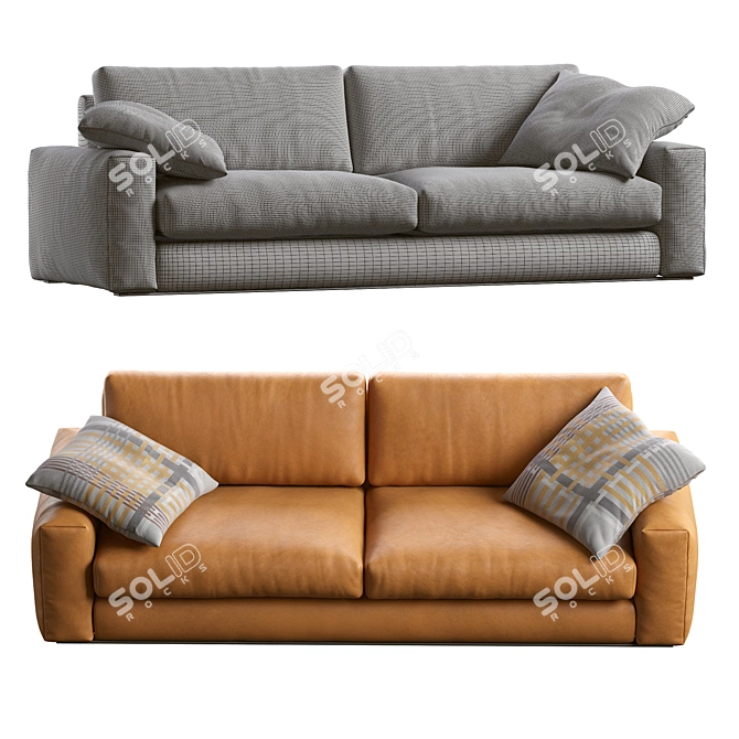 Modern Leather Sofa: Vibieffe 810 FLY 3D model image 5