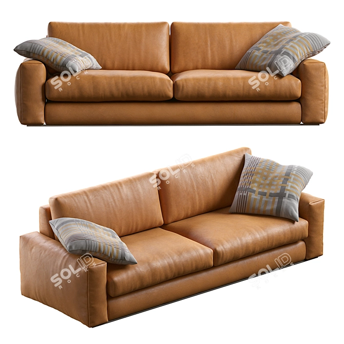 Modern Leather Sofa: Vibieffe 810 FLY 3D model image 7