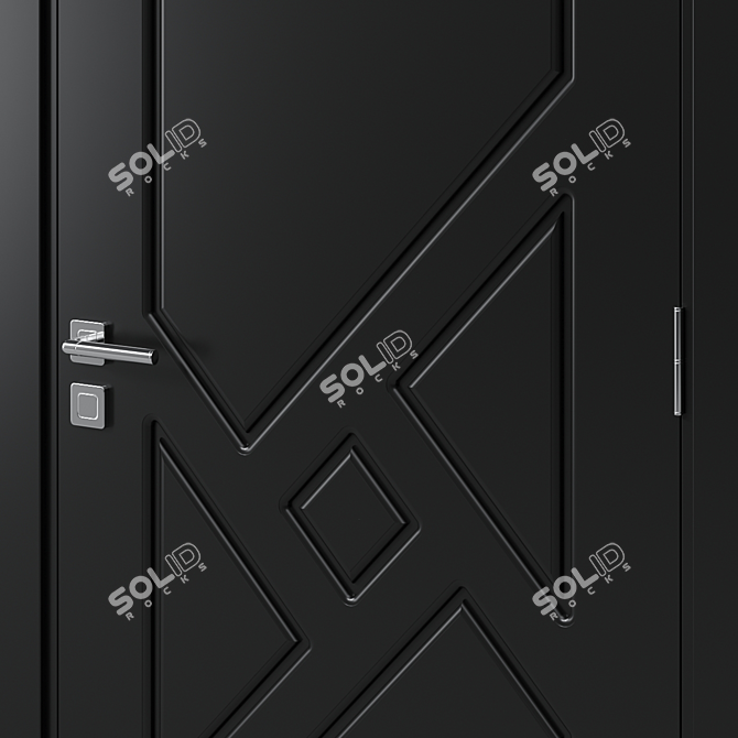 Modern Interior Door 112 3D model image 2