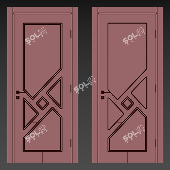 Modern Interior Door 112 3D model image 3