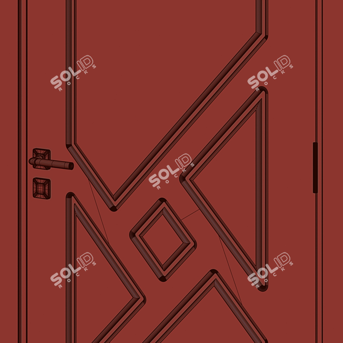 Modern Interior Door 112 3D model image 4