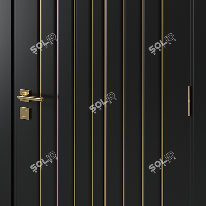 Modern Interior Door Design 3D model image 2