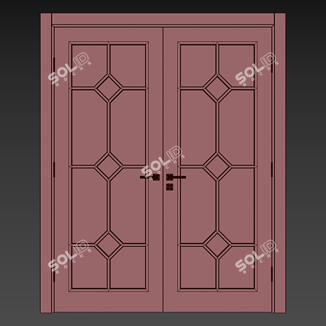 Modern Interior Door 118 3D model image 3