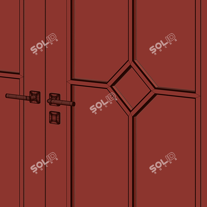 Modern Interior Door 118 3D model image 4