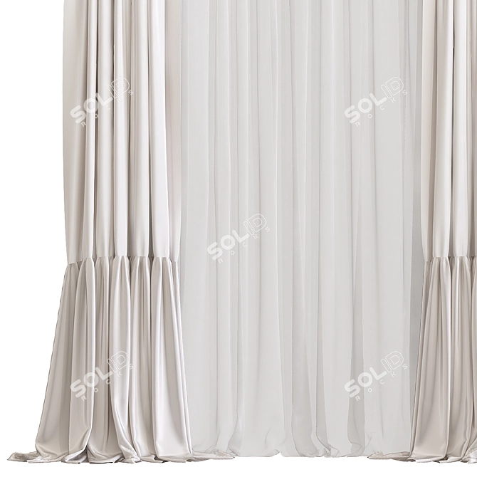 Elegant Drapery 842 3D model image 2