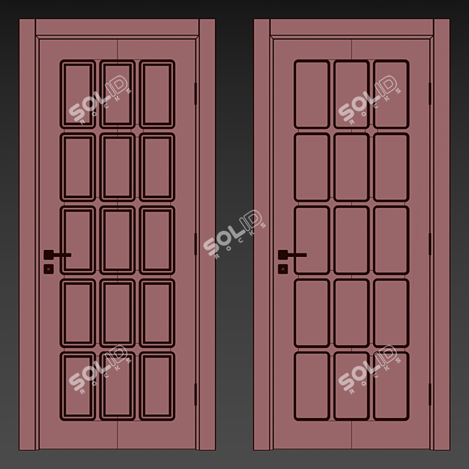 Modern Interior Door 127 3D model image 3