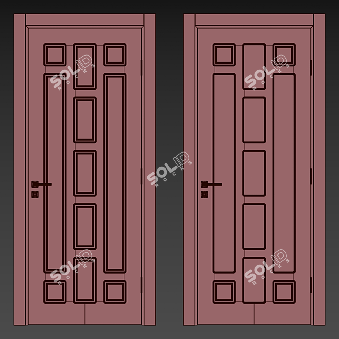 Modern Interior Door 134 | 3D Model 3D model image 3