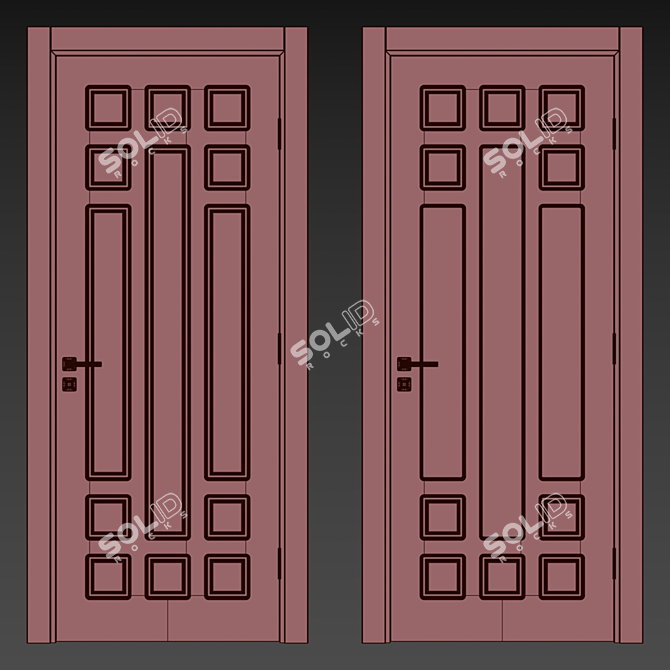  Modern Interior Door 135 3D model image 3