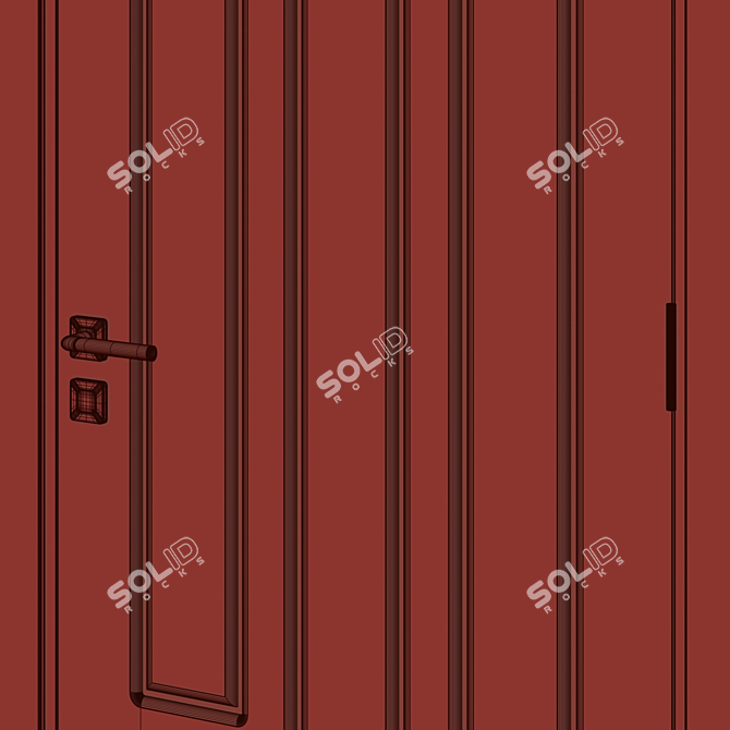  Modern Interior Door 135 3D model image 4