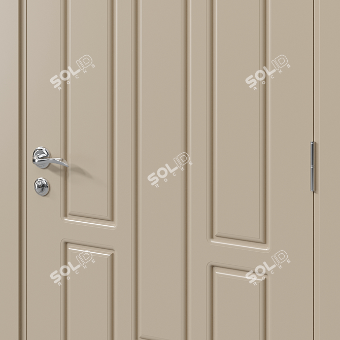 Sleek 147 Interior Door 3D model image 2