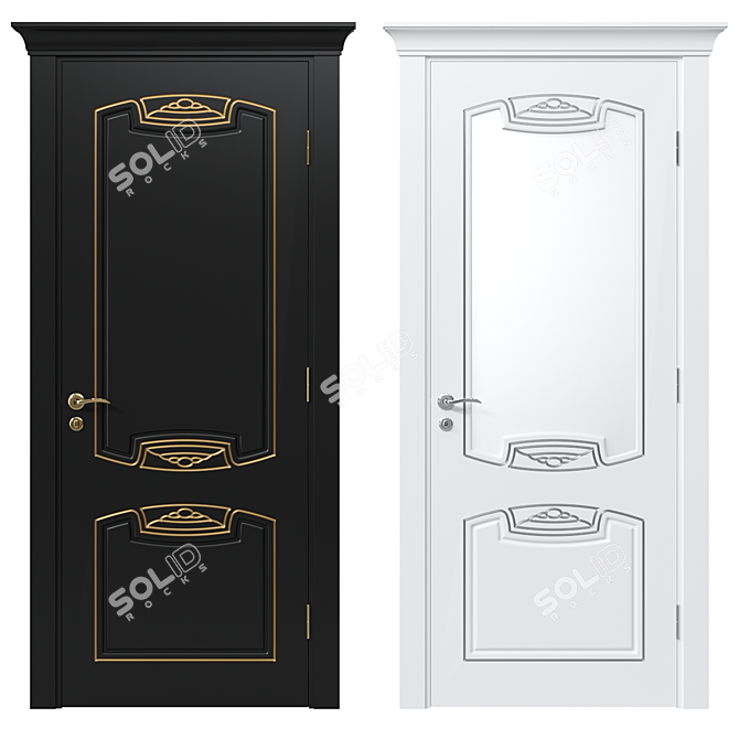 Elegant Door Interior 148 3D model image 1