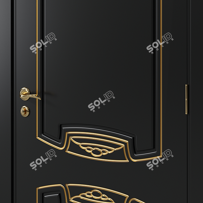 Elegant Door Interior 148 3D model image 2