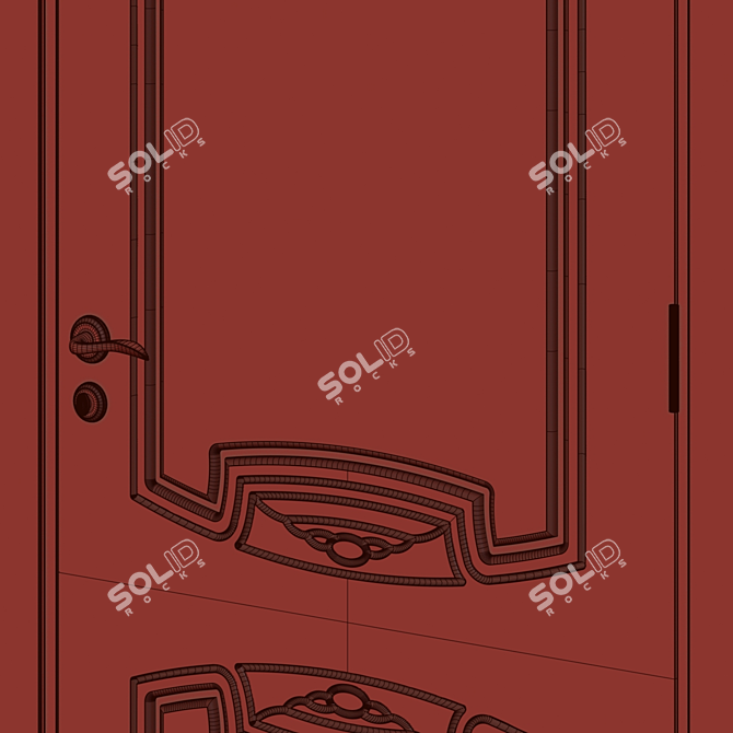 Elegant Door Interior 148 3D model image 4