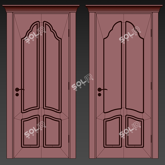 Modern Interior Door 151 3D model image 3