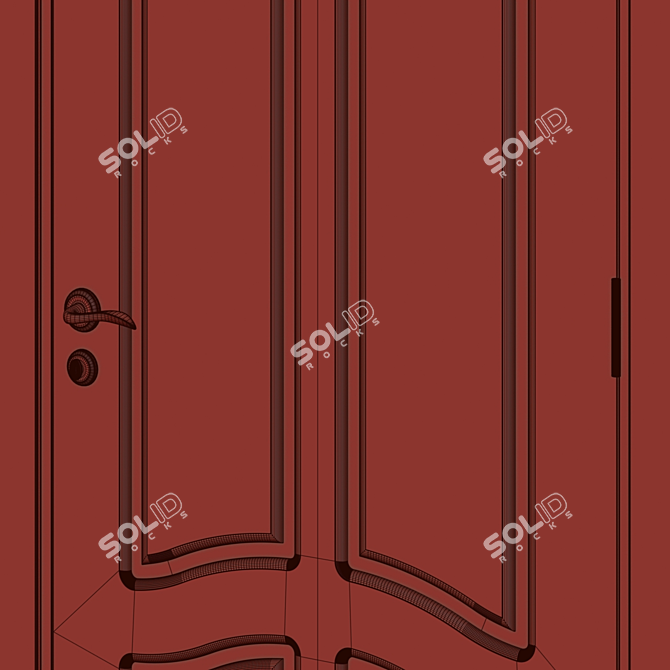 Modern Interior Door 151 3D model image 4